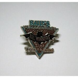 Bally's Casino Atlantic City Pinback Enamel Badge Halloween Bat Slot Tournament
